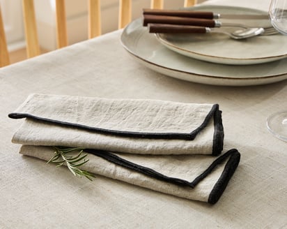 LOT DE 2 SERVIETTES DE TABLE Brunelle ·  Naturel