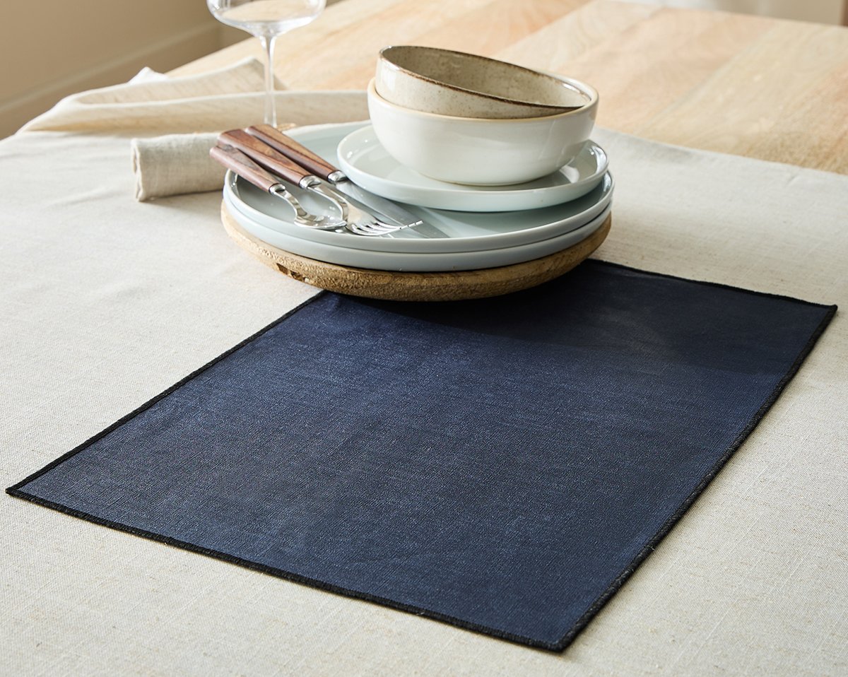 SET DE TABLE Brunelle · Bleu Marine