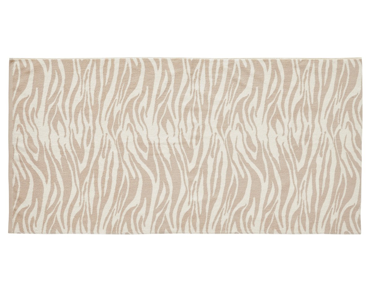 anne de solène DRAP DE DOUCHE Zèbre · Beige